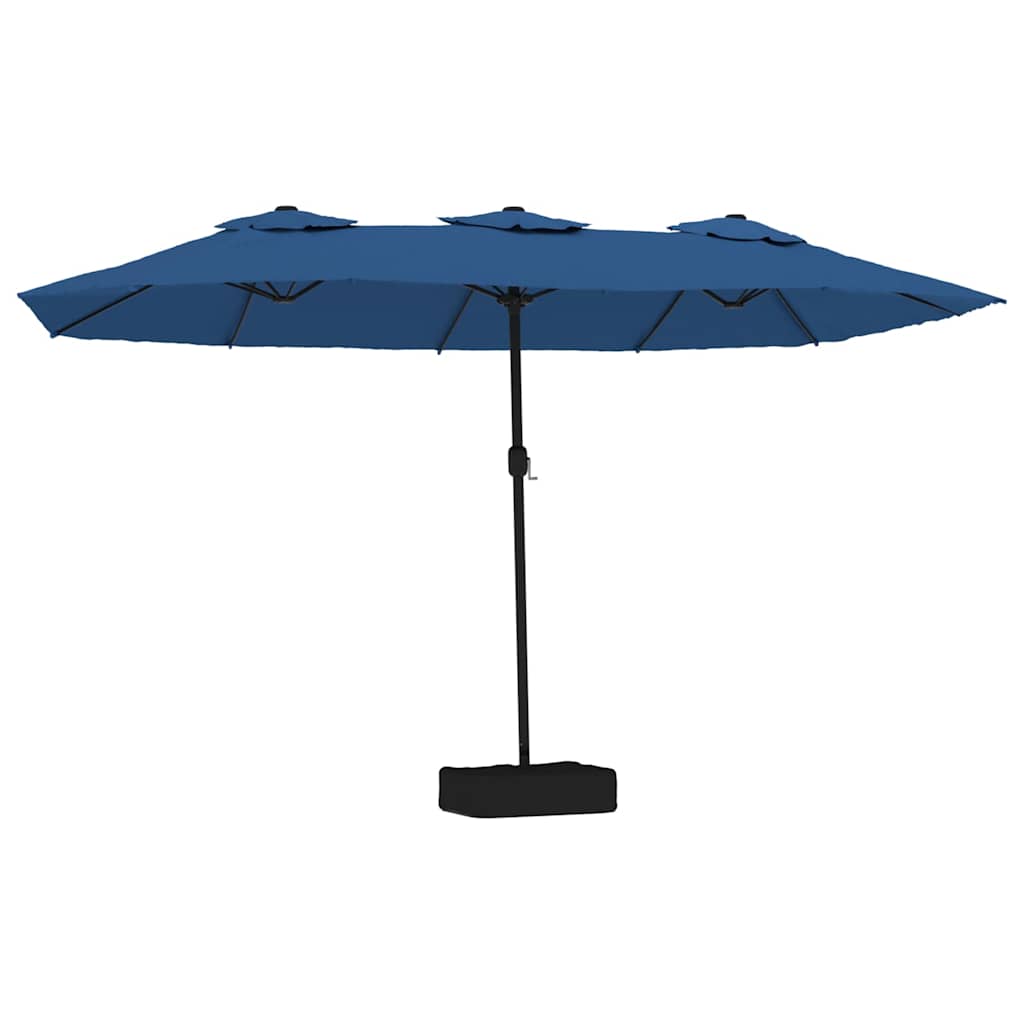 Ombrellone a Doppia Testa con LED Azzurro 449x265 cm