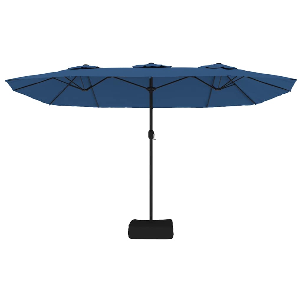 Ombrellone a Doppia Testa con LED Azzurro 449x265 cm