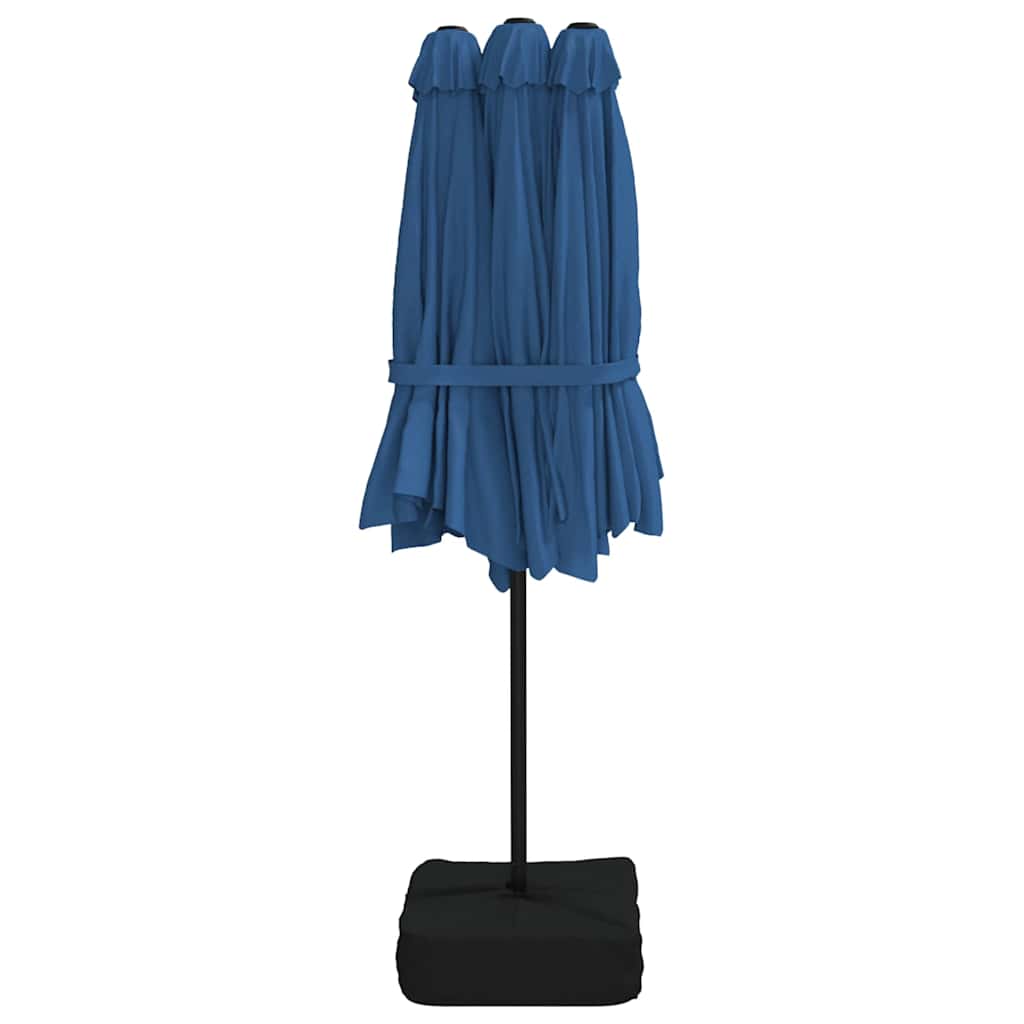 Ombrellone a Doppia Testa con LED Azzurro 449x265 cm