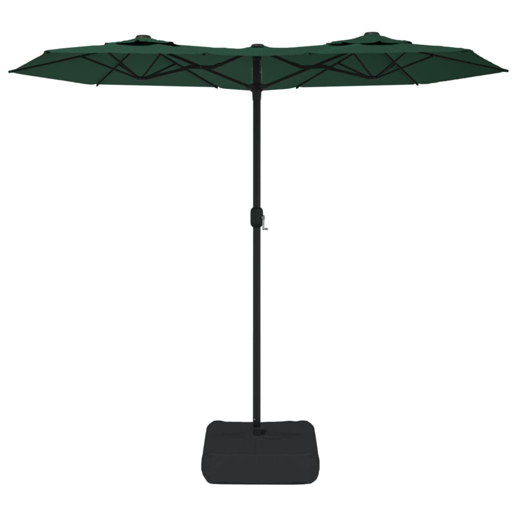 Ombrellone a Doppia Testa Verde 316x145 cm