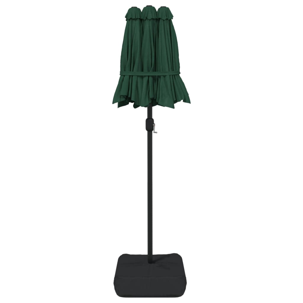 Ombrellone a Doppia Testa Verde 316x145 cm