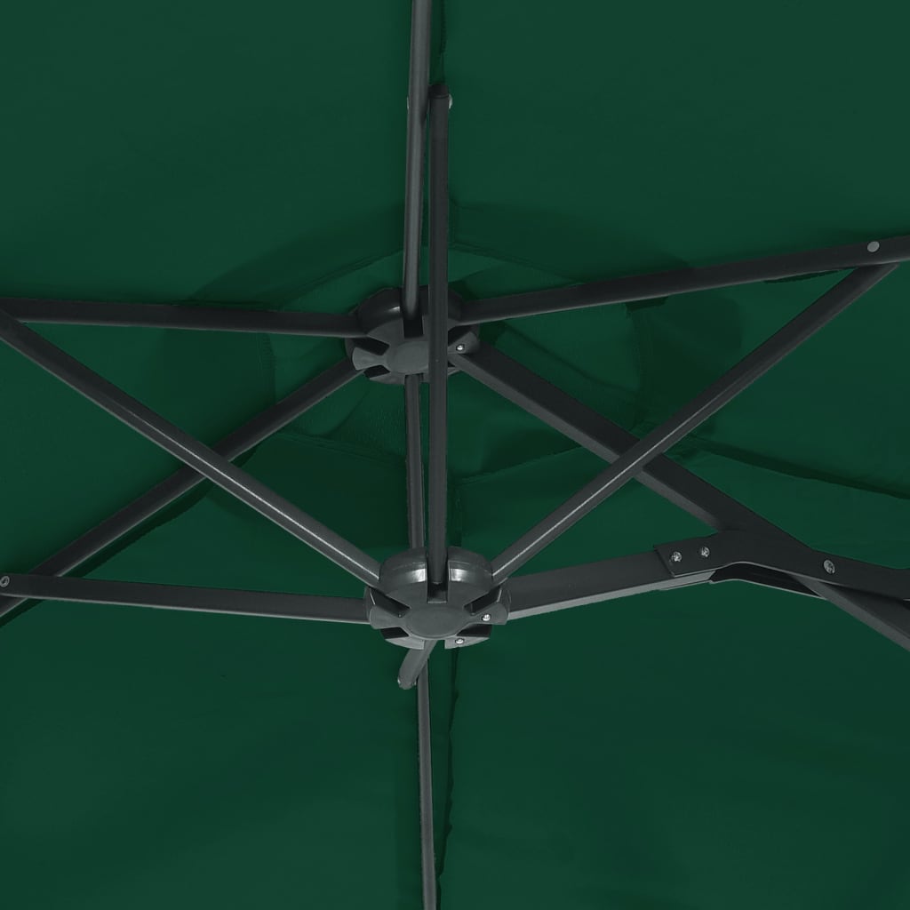 Ombrellone a Doppia Testa Verde 316x145 cm