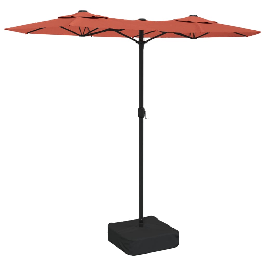 Ombrellone a Doppia Testa Terracotta 316x145 cm