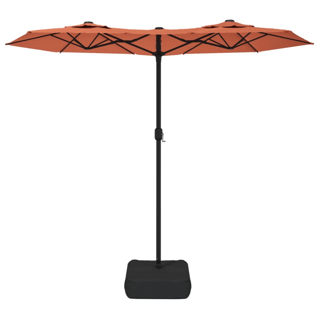 Ombrellone a Doppia Testa Terracotta 316x145 cm