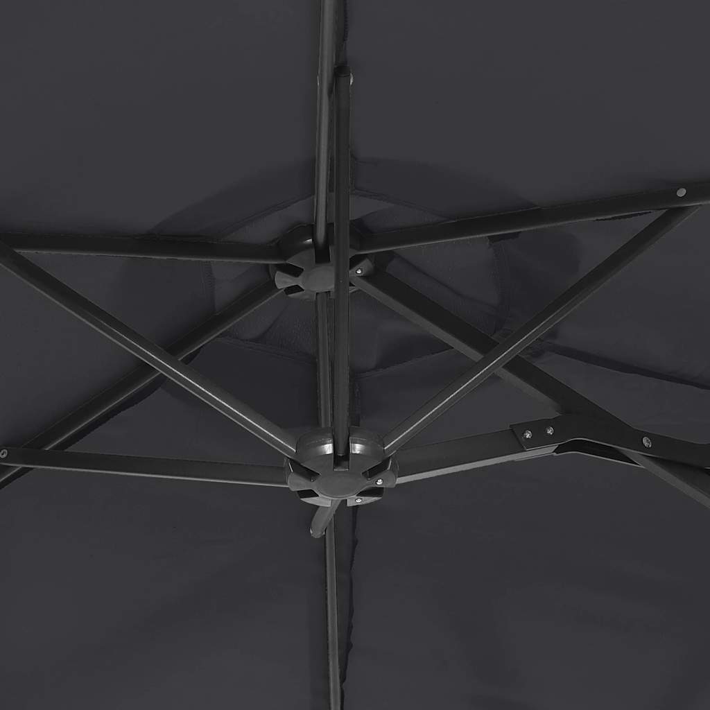 Ombrellone a Doppia Testa Nero 316x145 cm