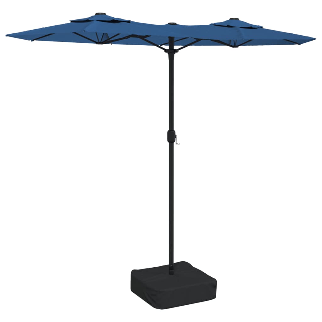 Ombrellone a Doppia Testa Azzurro 316x145 cm