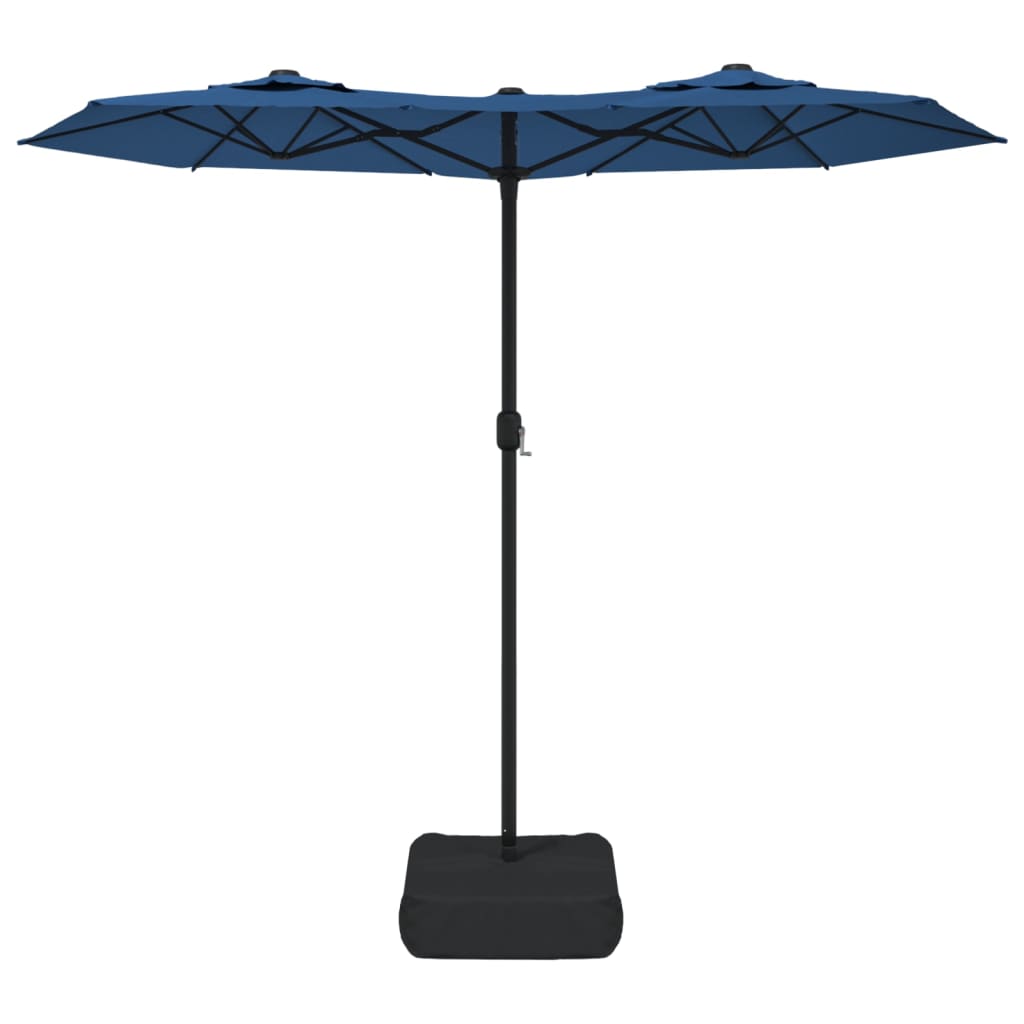 Ombrellone a Doppia Testa Azzurro 316x145 cm