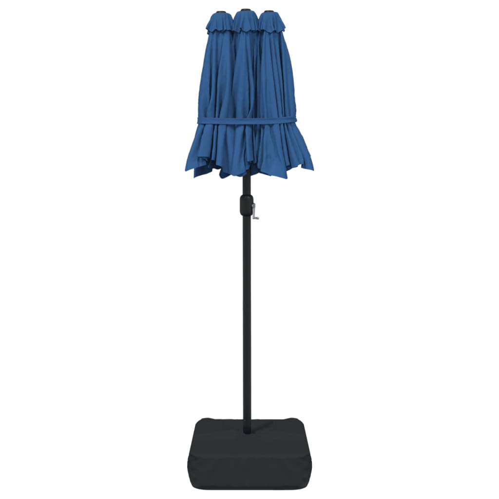 Ombrellone a Doppia Testa Azzurro 316x145 cm