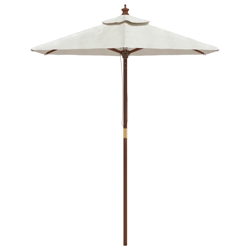 Ombrellone da Giardino con Palo in Legno Sabbia 196x231 cm