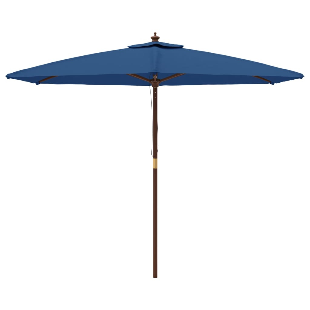 Ombrellone da Giardino con Palo in Legno Azzurro 299x240 cm