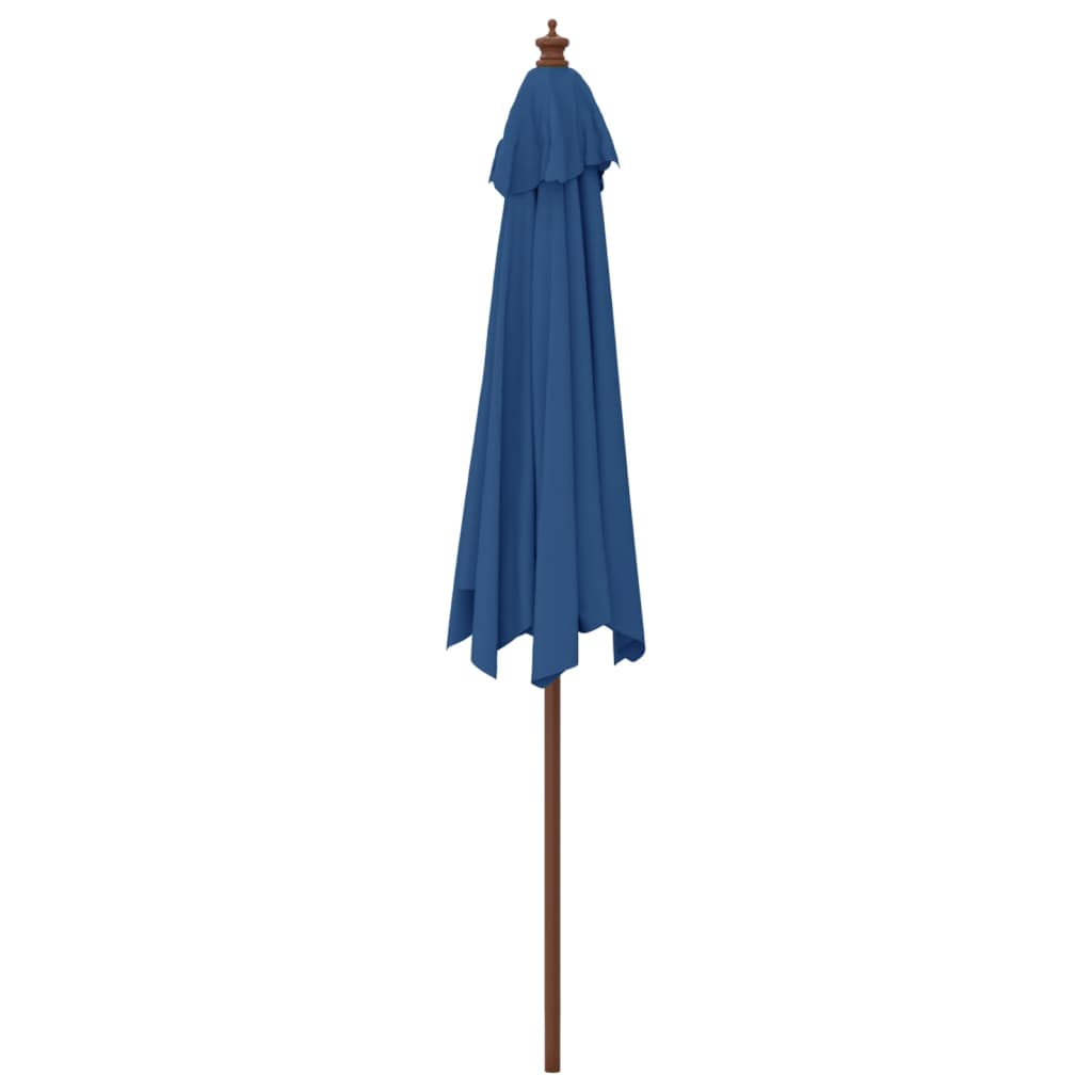 Ombrellone da Giardino con Palo in Legno Azzurro 299x240 cm
