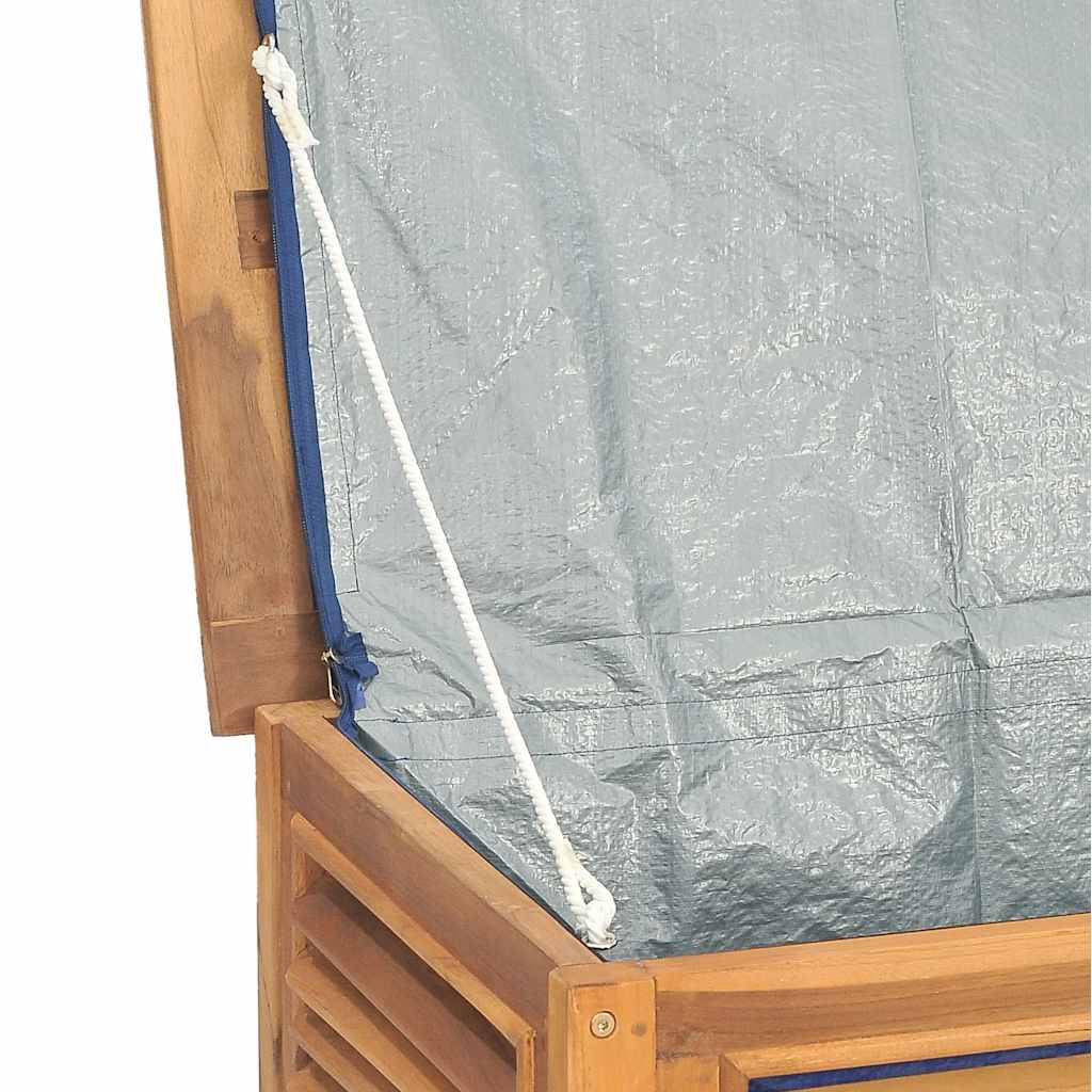 Contenitore Giardino con Borsa 150x50x55 cm Legno Massello Teak