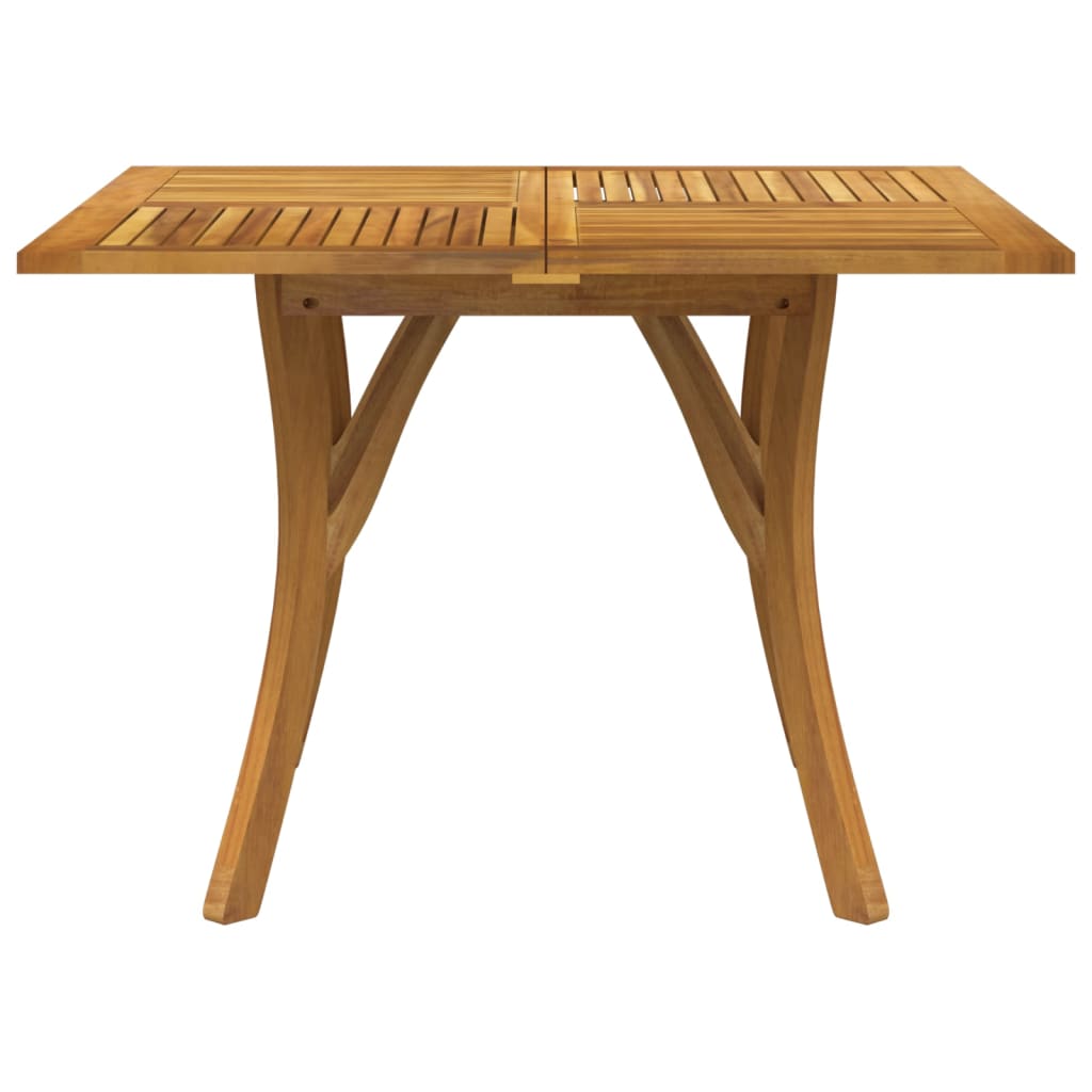 Tavolo da Giardino 110x110x75 cm Legno Massello di Acacia