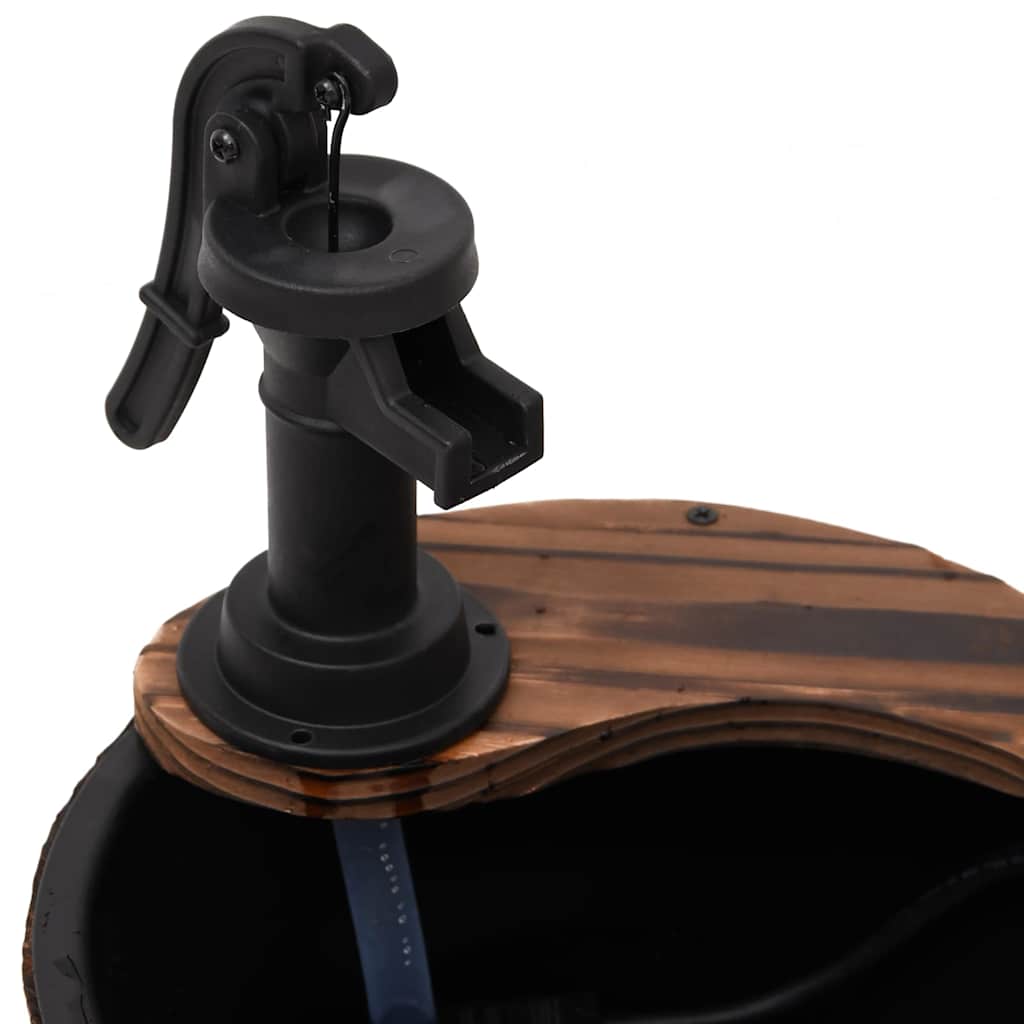 Fontana d'Acqua con Pompa 28x28x34,5 cm Legno Massello di Abete
