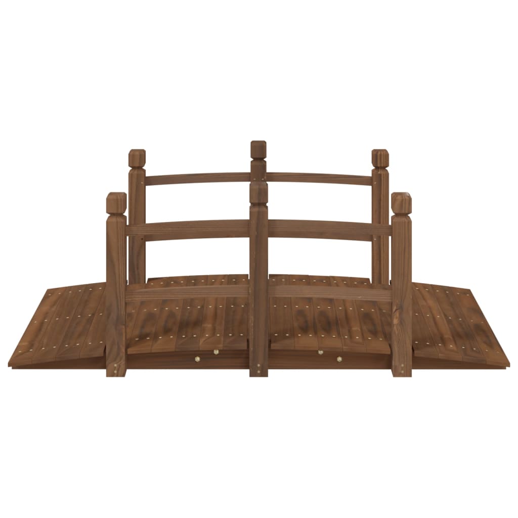 Ponte Giardino Ringhiere 150x67x56cm Legno Massello Abete Rosso