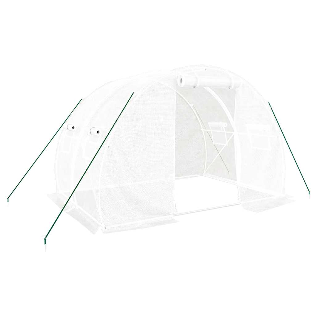 Serra con Telaio in Acciaio Bianco 6 m² 3x2x2 m