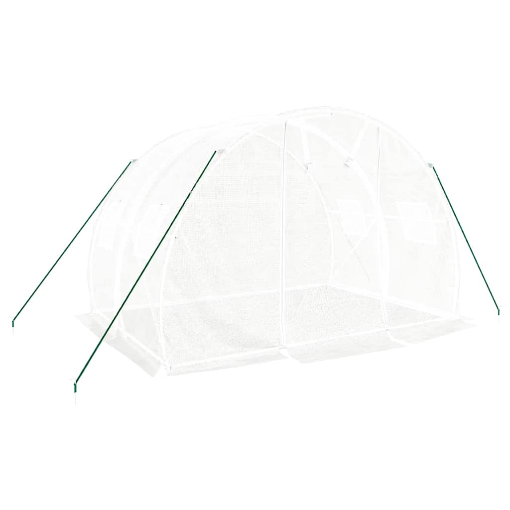 Serra con Telaio in Acciaio Bianco 6 m² 3x2x2 m