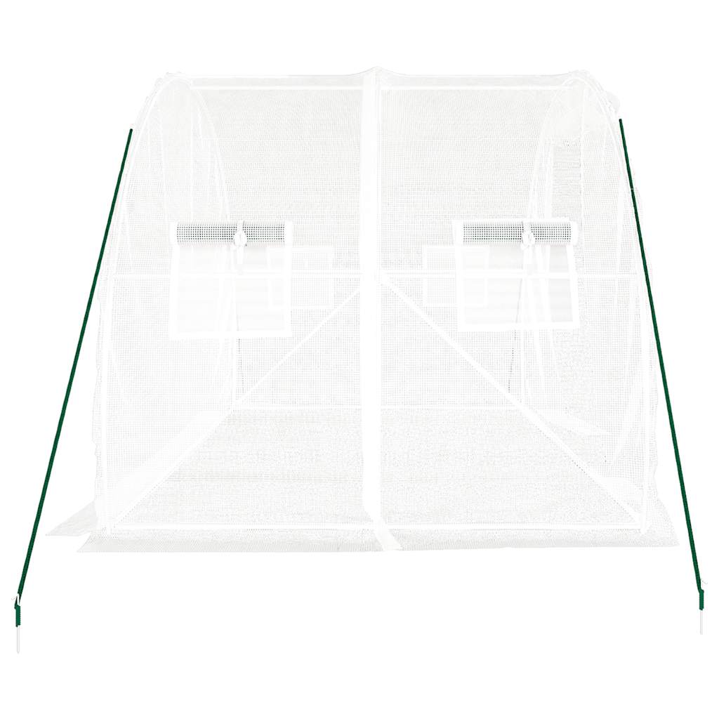 Serra con Telaio in Acciaio Bianco 6 m² 3x2x2 m
