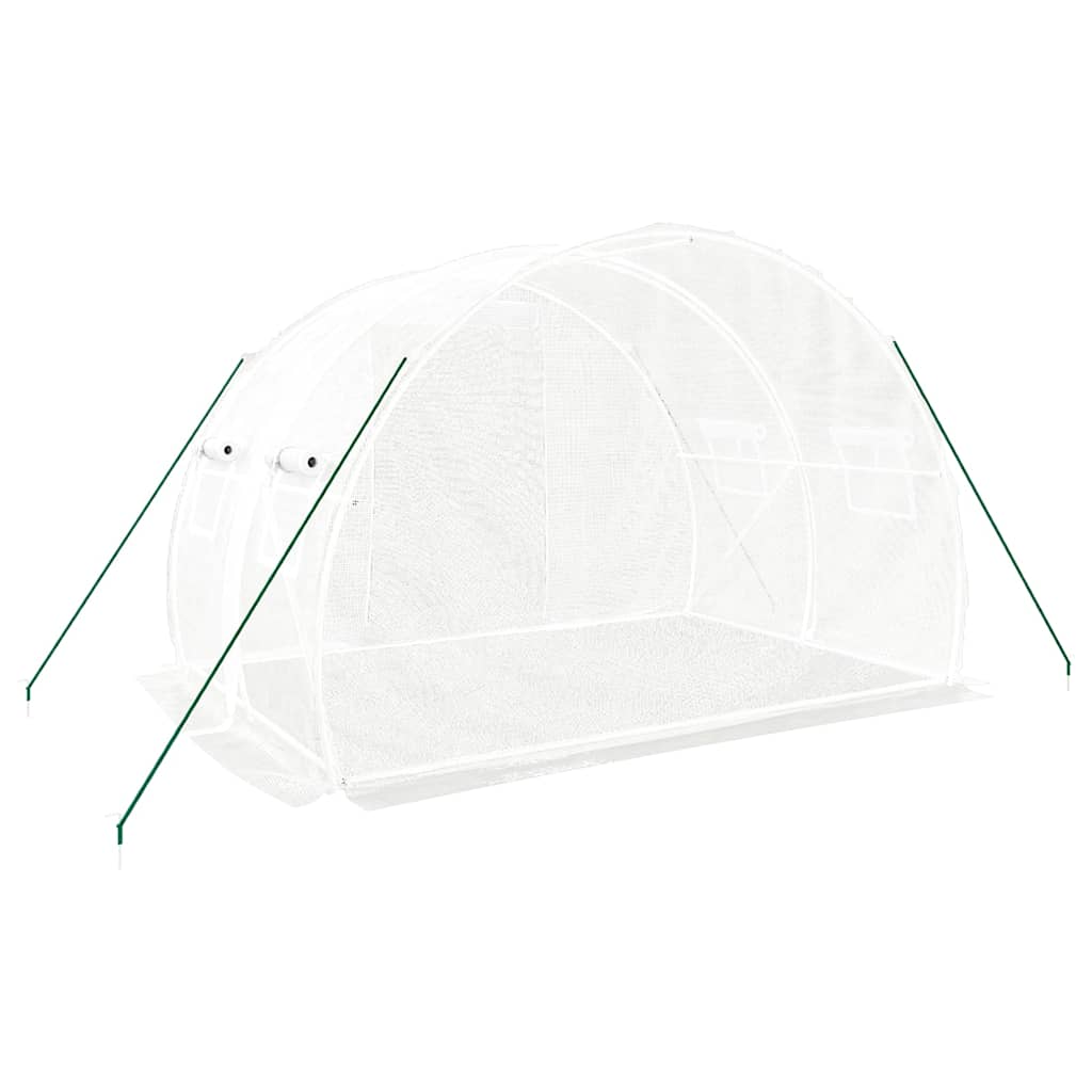 Serra con Telaio in Acciaio Bianco 6 m² 3x2x2 m