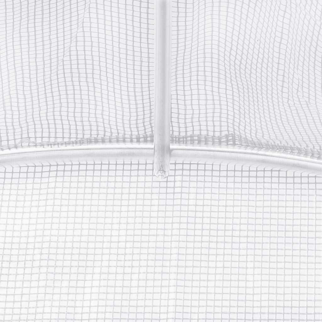 Serra con Telaio in Acciaio Bianco 6 m² 3x2x2 m