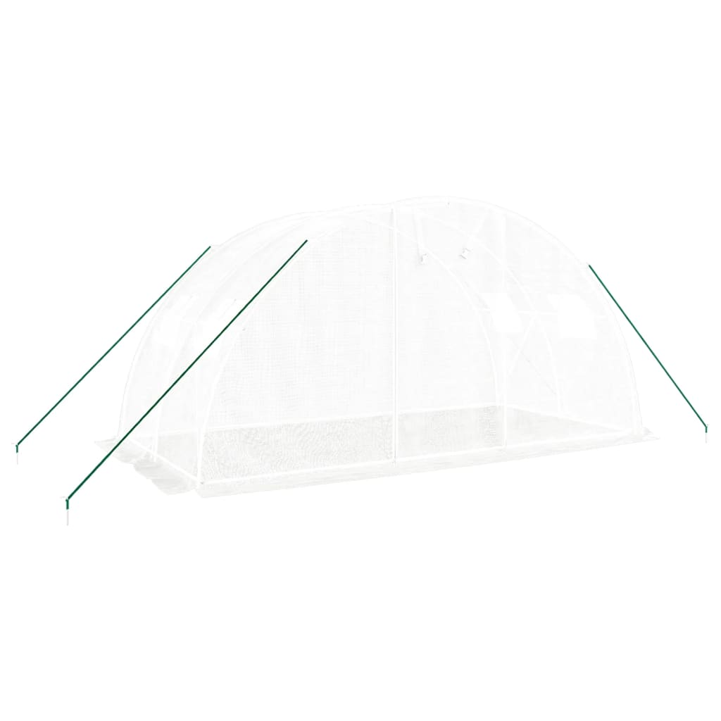 Serra con Telaio in Acciaio Bianco 8 m² 4x2x2 m