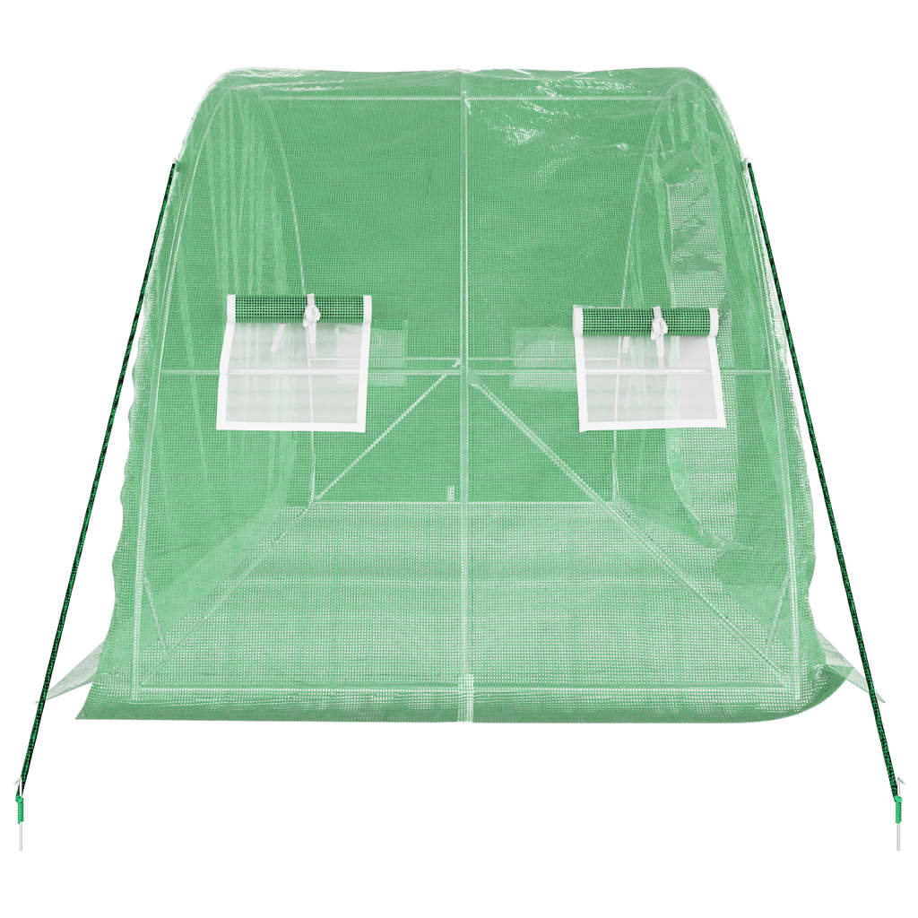Serra con Telaio in Acciaio Verde 10 m² 5x2x2,3 m