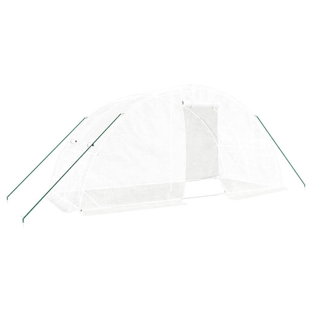 Serra con Telaio in Acciaio Bianco 10 m² 5x2x2,3 m