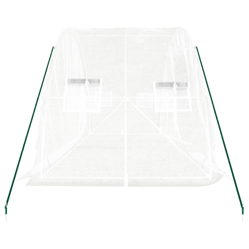 Serra con Telaio in Acciaio Bianco 10 m² 5x2x2,3 m