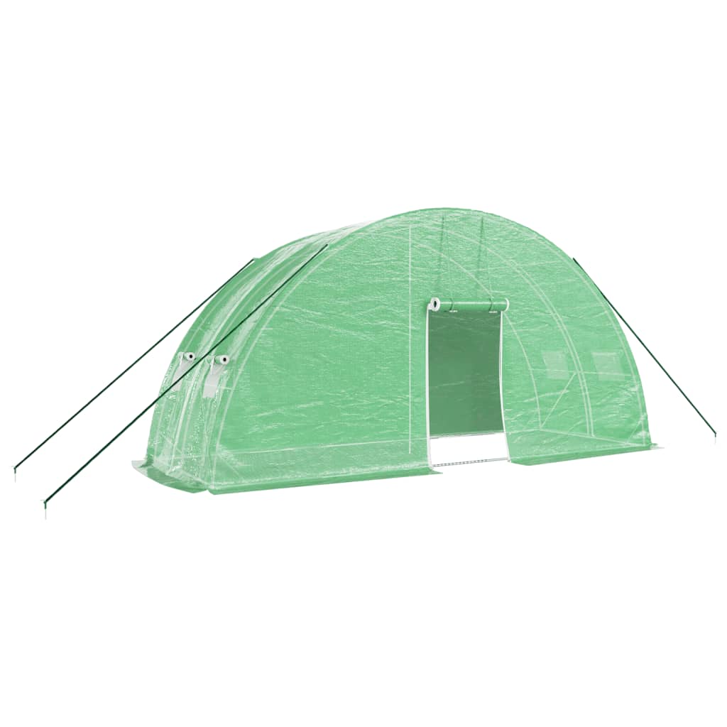 Serra con Telaio in Acciaio Verde 12 m² 6x2x2,85 m