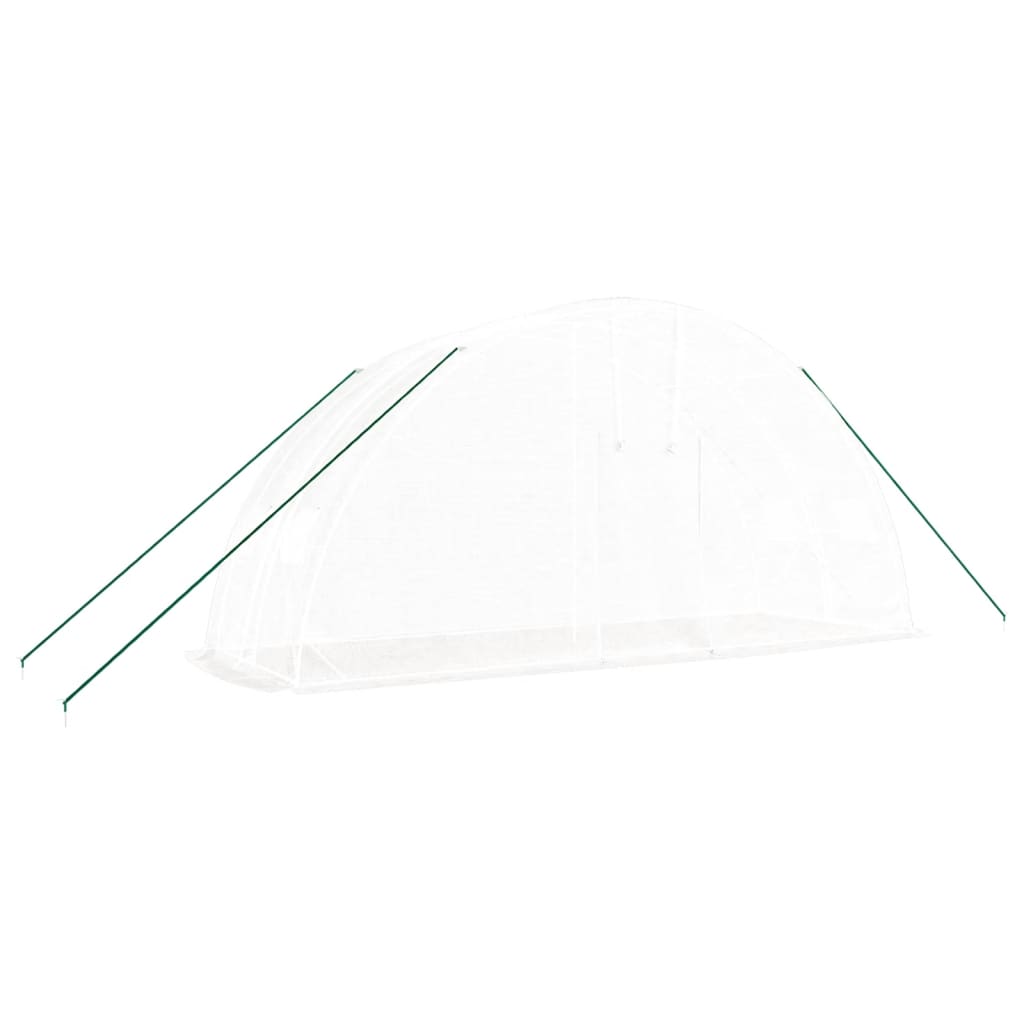 Serra con Telaio in Acciaio Bianco 12 m² 6x2x2,85 m