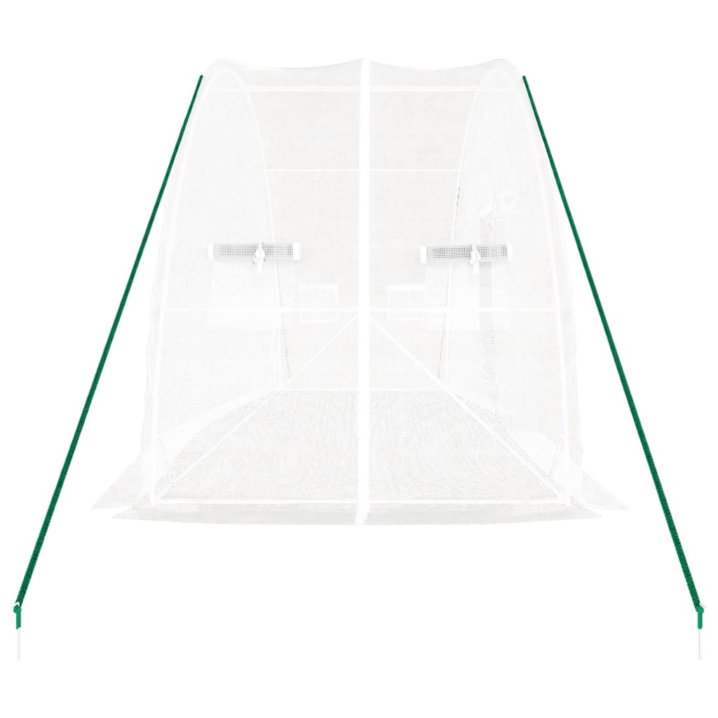 Serra con Telaio in Acciaio Bianco 12 m² 6x2x2,85 m