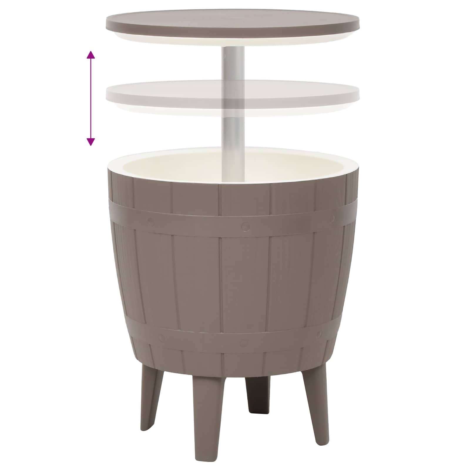 Tavolo Frigo 3 in 1 Polipropilene Marrone Chiaro