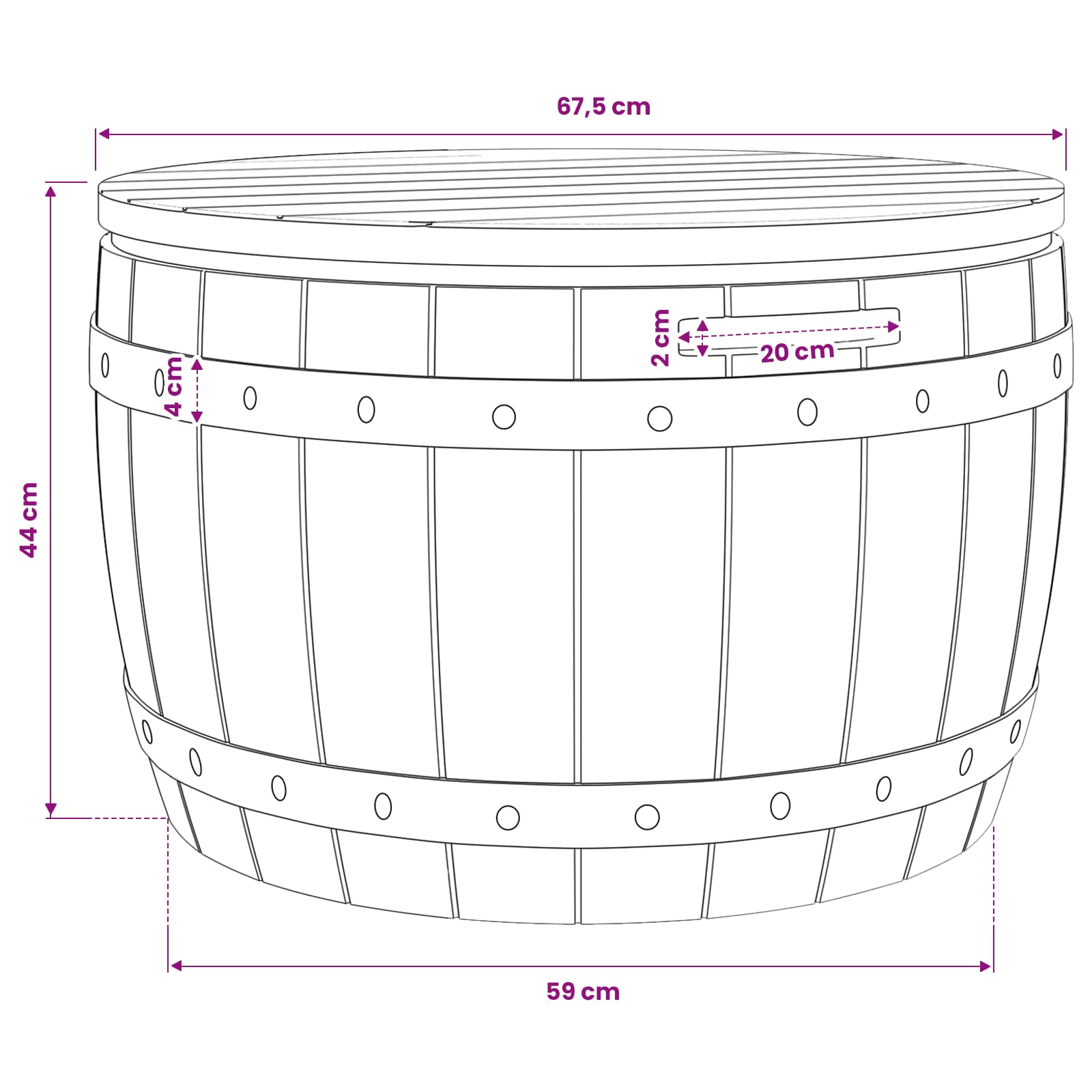 Contenitore da Giardino 3 in 1 Polipropilene Marrone Chiaro