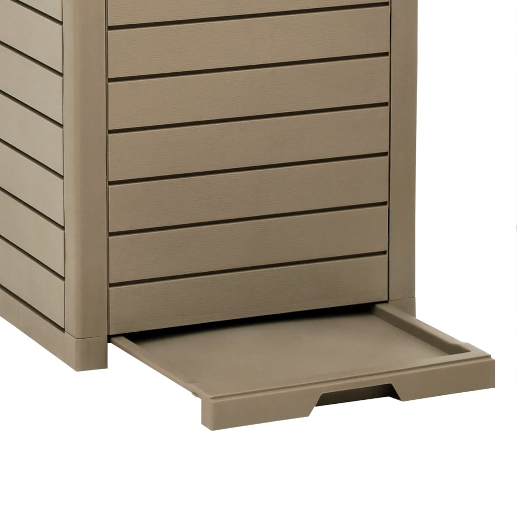 Cestino per Rifiuti da Esterno Marrone 41x41x86cm Polipropilene