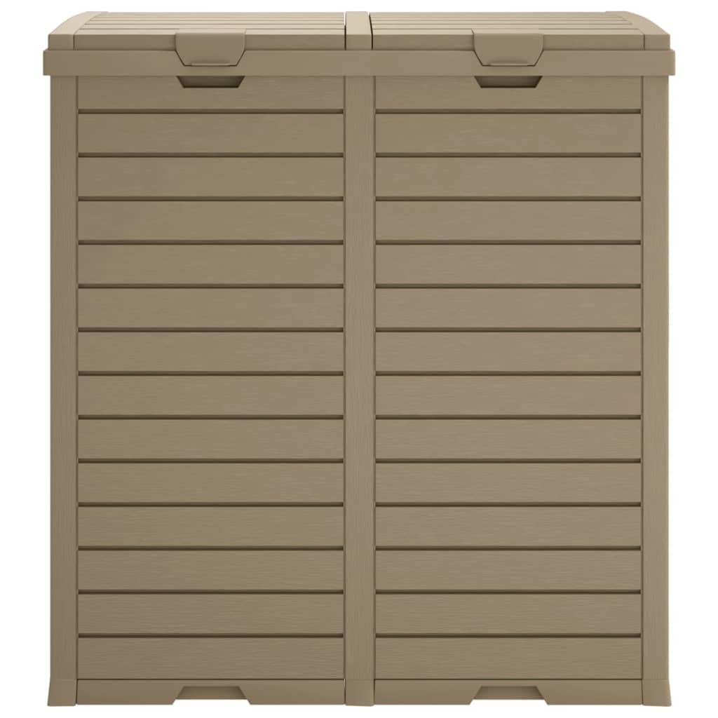 Cestino Rifiuti Esterno Marrone Chiaro 78x41x86cm Polipropilene