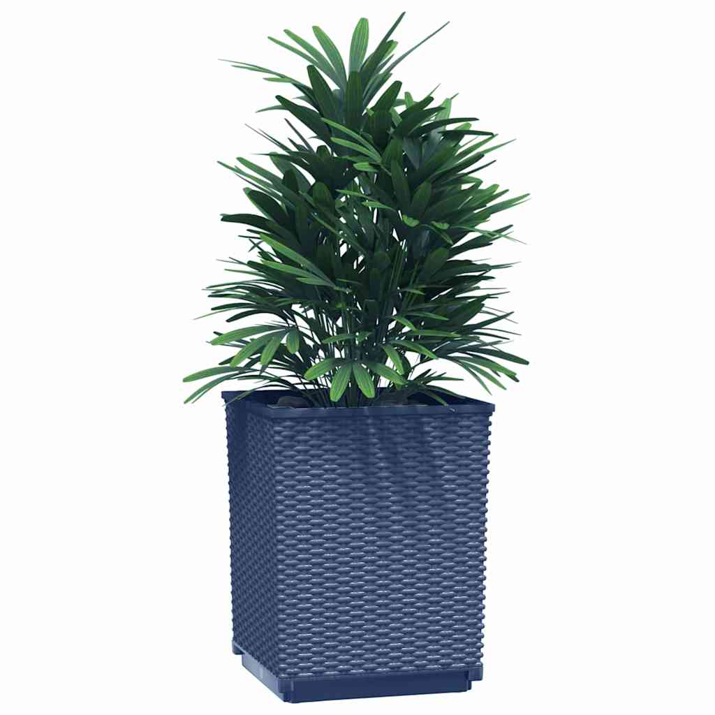 Fioriere 4 pz Grigio Blu 30x30x37 cm in Polipropilene