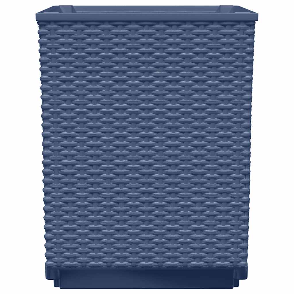 Fioriere 4 pz Grigio Blu 30x30x37 cm in Polipropilene