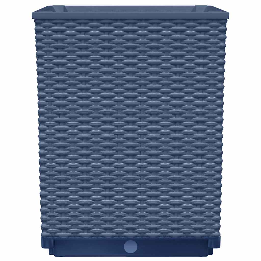 Fioriere 4 pz Grigio Blu 30x30x37 cm in Polipropilene
