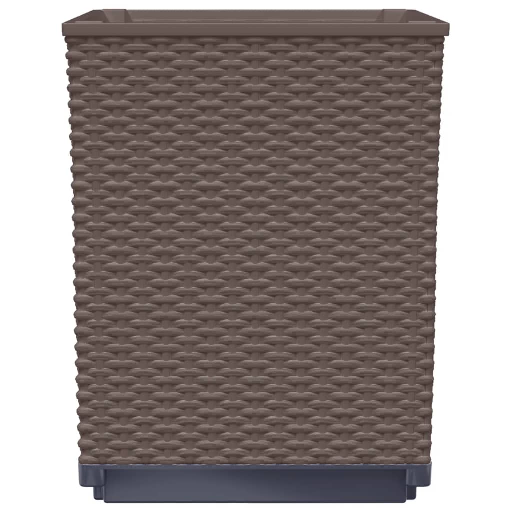 Fioriere 4 pz Marroni 30x30x37 cm in Polipropilene