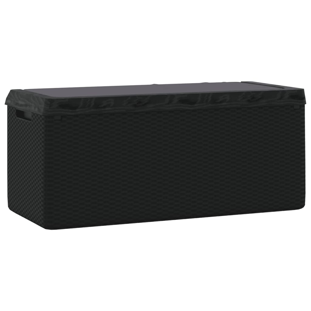Baule da Giardino con Cuscino Seduta Antracite 350 L in PP