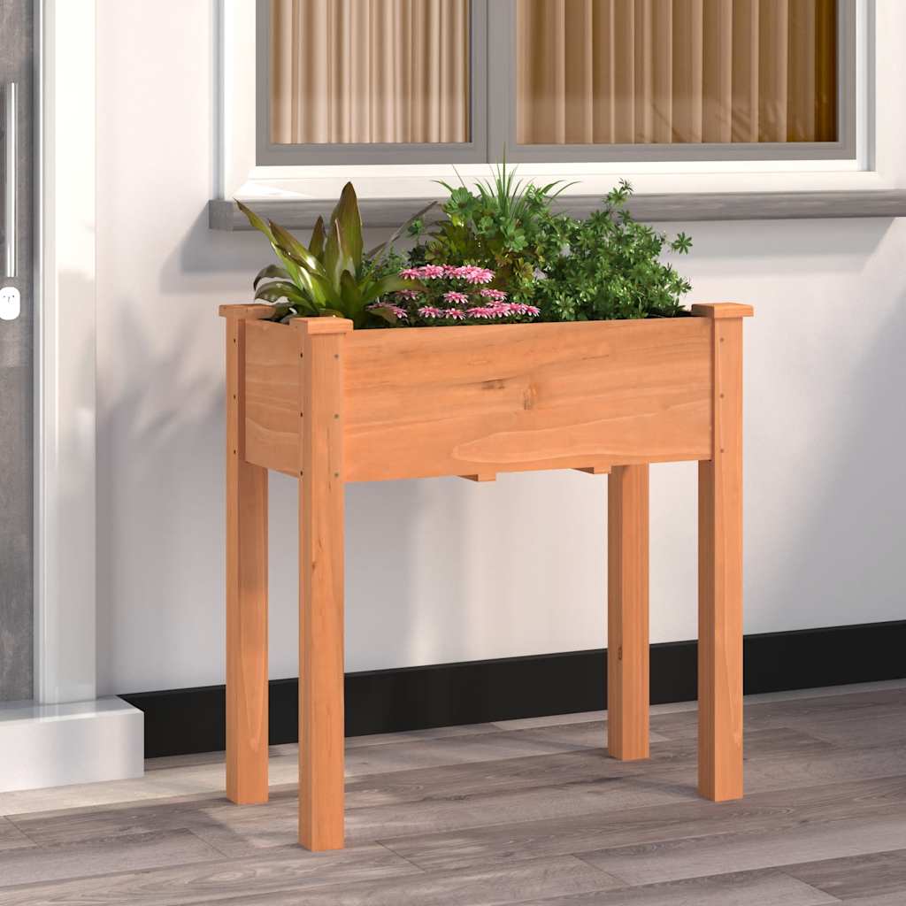 Fioriera con Fodera Marrone 71x37x76 cm Legno Massello di Abete