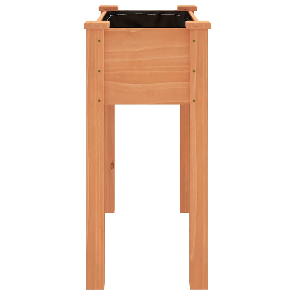 Fioriera con Fodera Marrone 71x37x76 cm Legno Massello di Abete