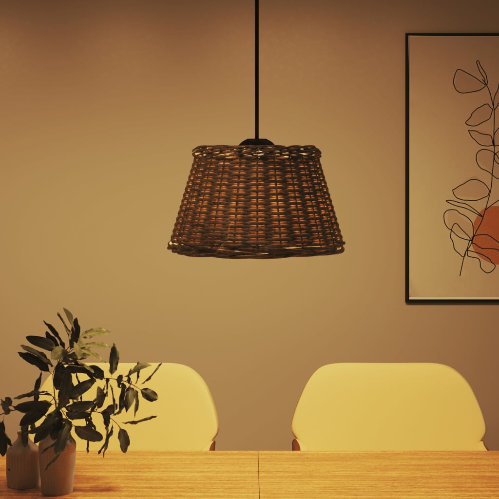 Paralume da Soffitto Marrone Ø50x30 cm in Vimini