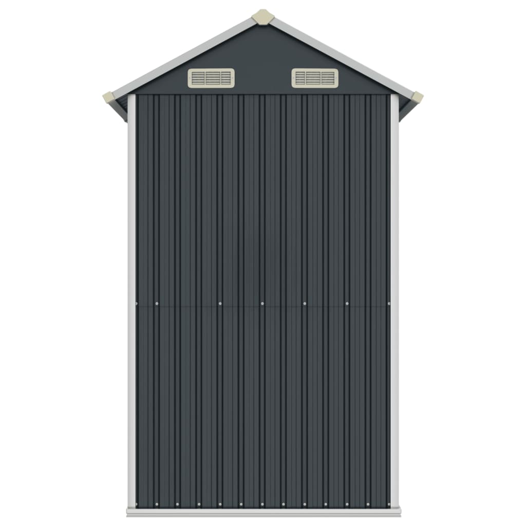 Casetta da giardino antracite 192x152,5x237 cm in acciaio zincato