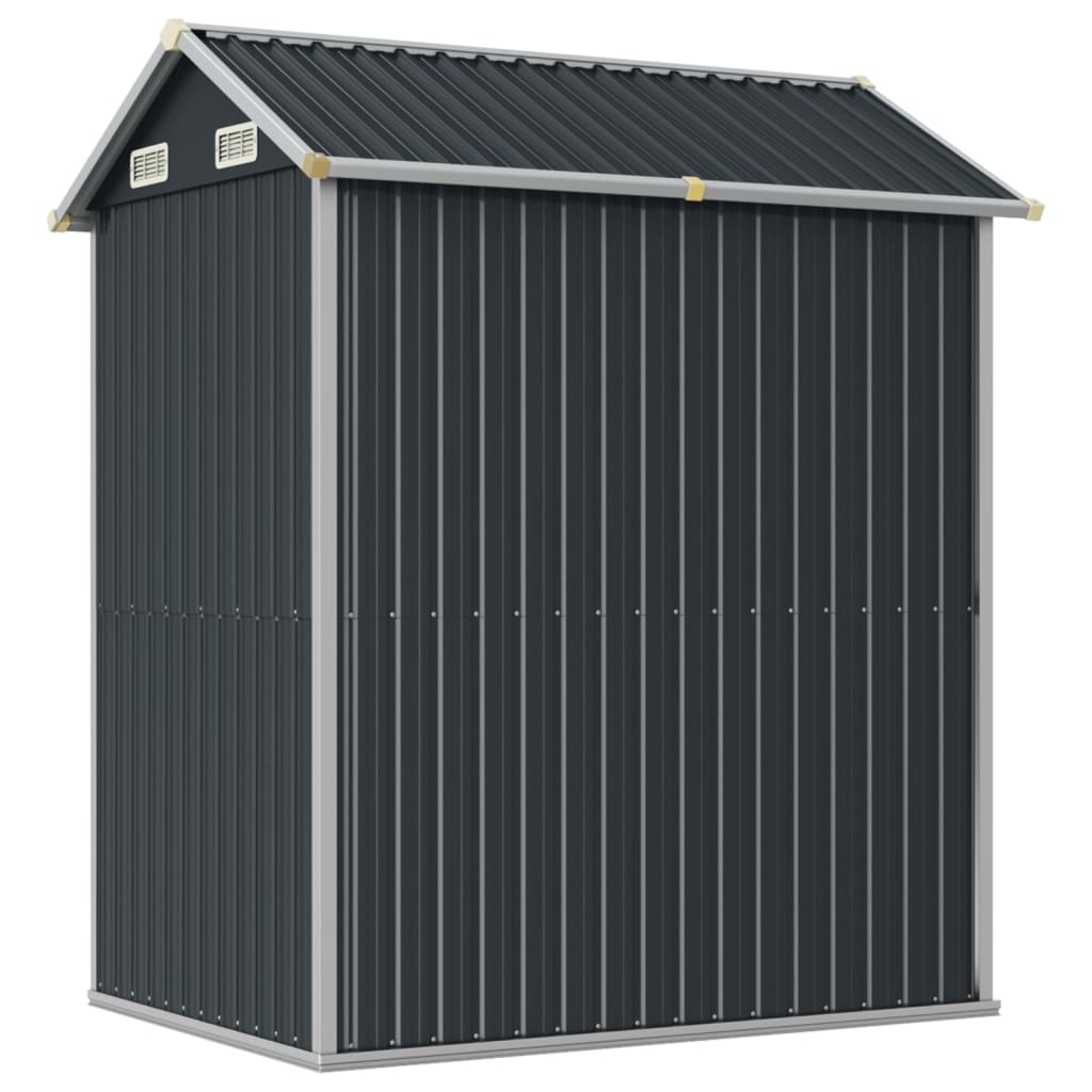 Casetta da giardino antracite 192x152,5x237 cm in acciaio zincato