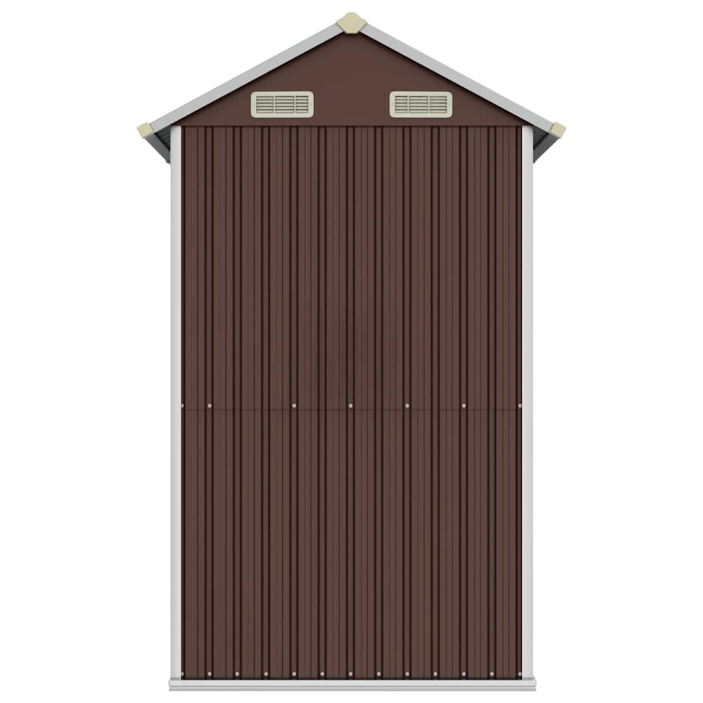 Capanno da Giardino Marrone 192x152,5x237 cm Acciaio Zincato