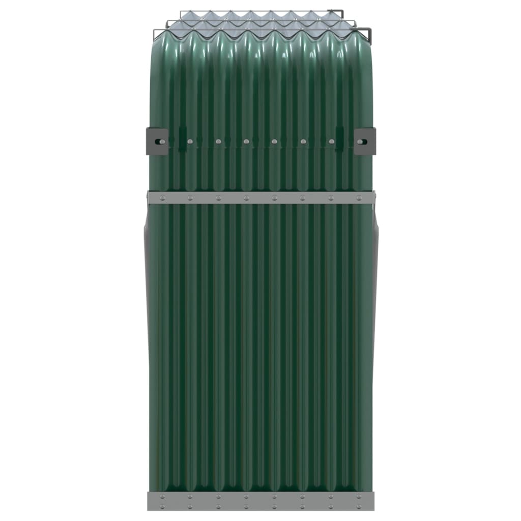 Portaceppi Verde 180x45x100 cm in Acciaio Zincato