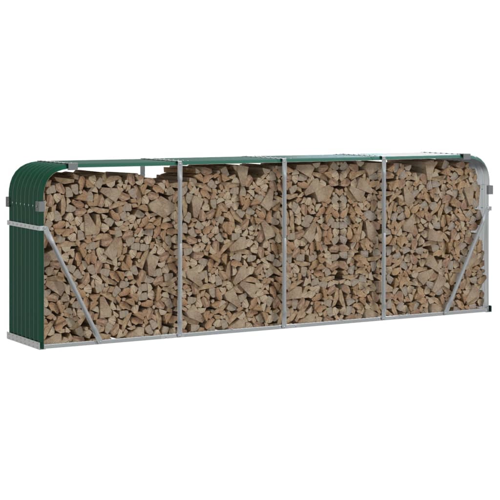 Portalegna Verde 300x45x100 cm Acciaio Zincato