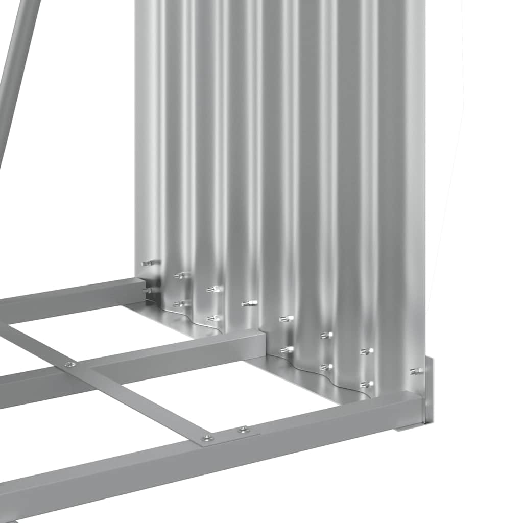 Portaceppi Grigio Chiaro 40x45x100 cm in Acciaio Zincato