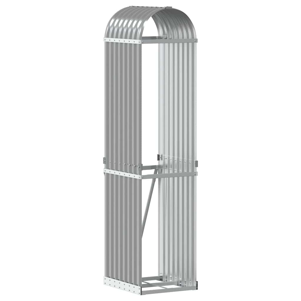 Portaceppi Grigio Chiaro 40x45x170 cm in Acciaio Zincato